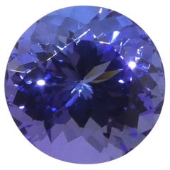 4.4ct runder violettblauer Tansanit aus Tansania