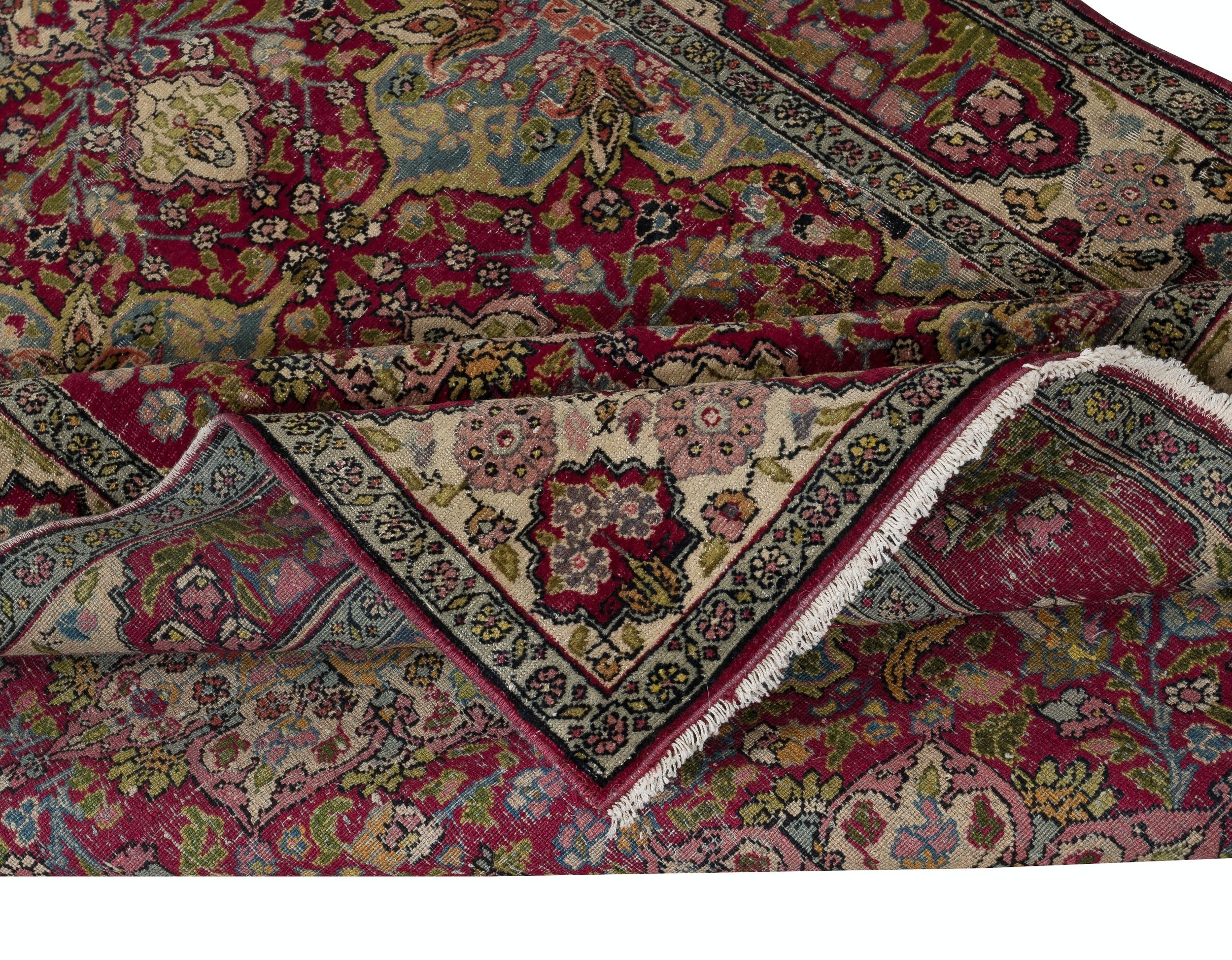 Other 4.4x7.6 Ft Antique Turkish Oriental Rug For Sale