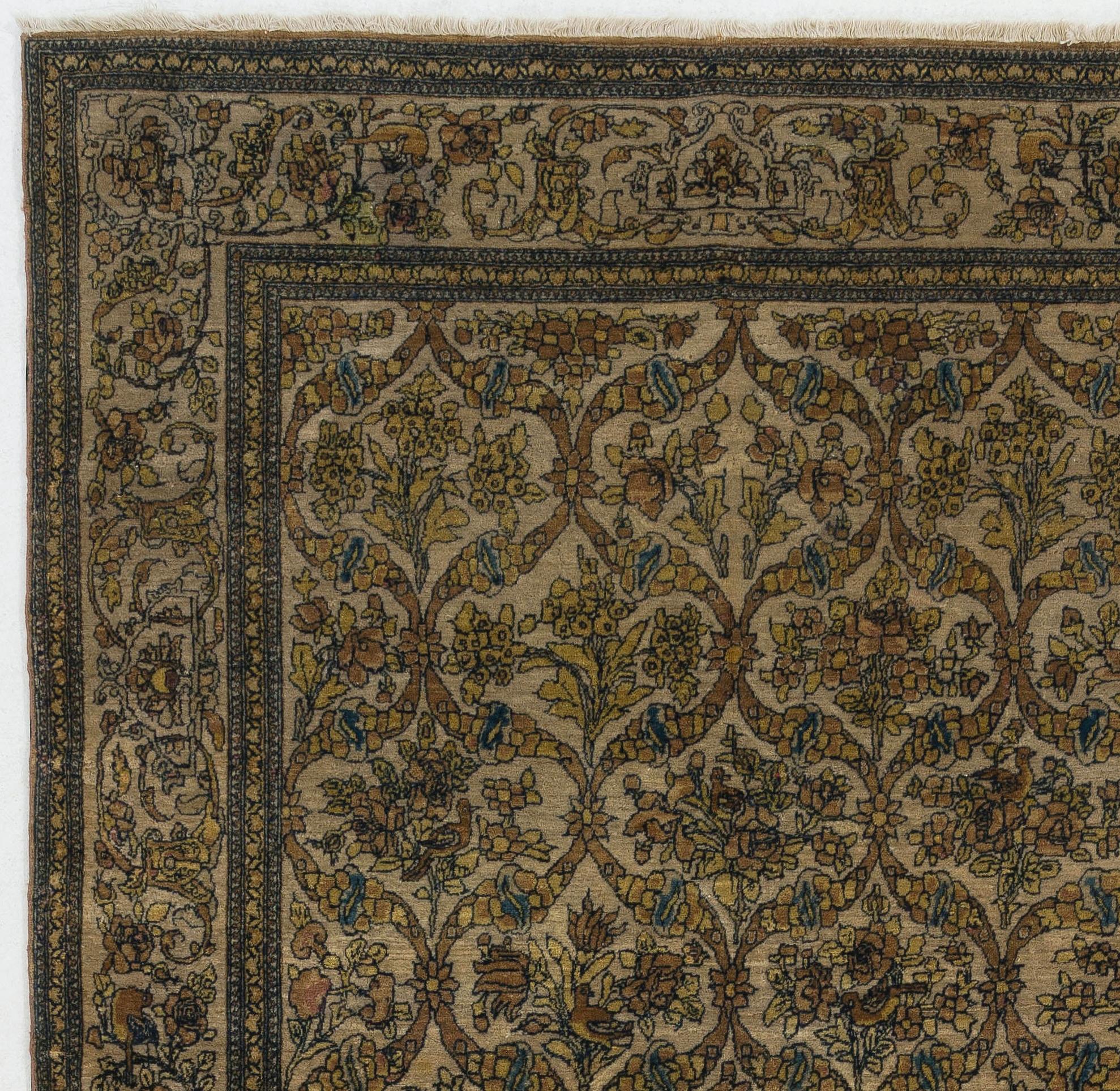 Country Antique Hand Knotted Turkish Rug, circa 1920 For Sale