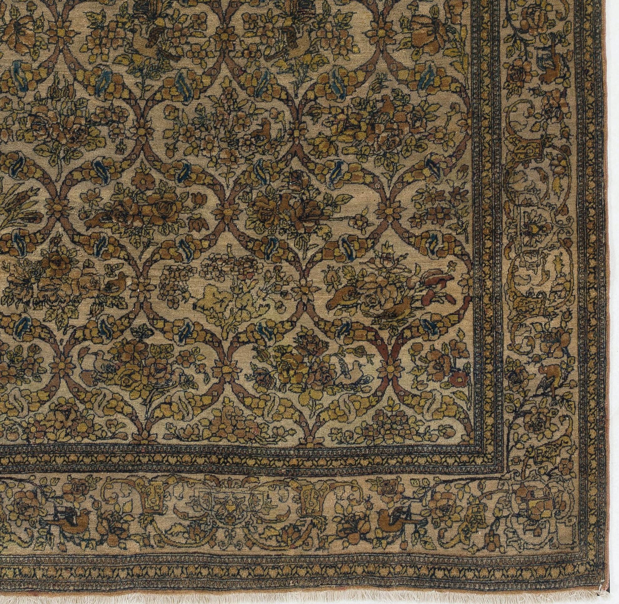 Hand-Knotted Antique Hand Knotted Turkish Rug, circa 1920 For Sale