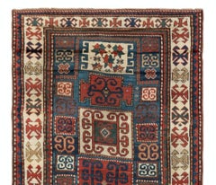 4.4x7.7 Ft Antique Karatchoph (Karachov) Kazak Rug, Ca 1880, South Caucasus