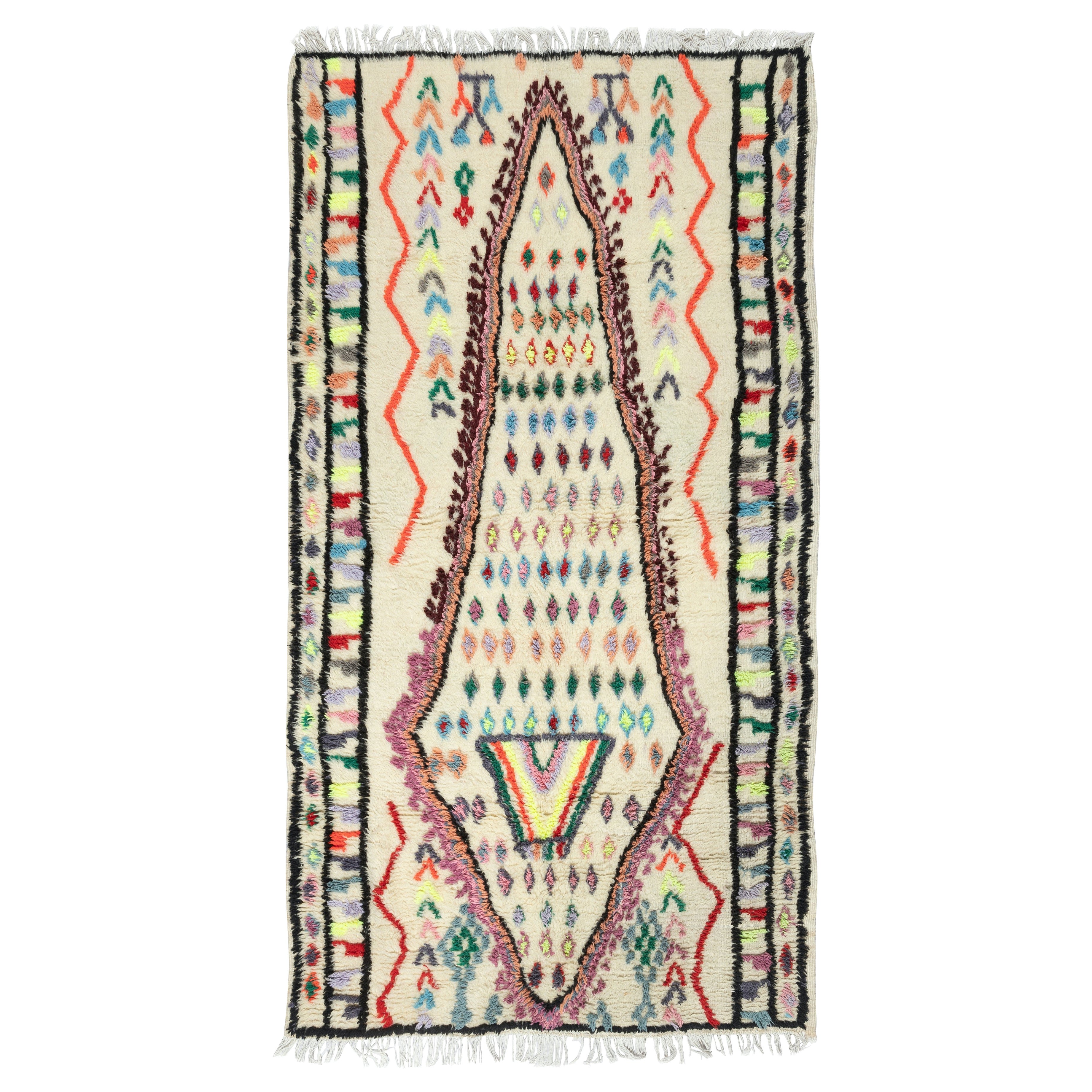 4.4x8.3 Ft Einzigartiger Vintage handgeknüpfter türkischer Tulu-Teppich, 100% Wolle im Angebot