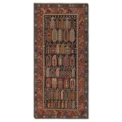 4.4x9 Ft Antique Shirvan Rug, East Caucasus, Ca 1875