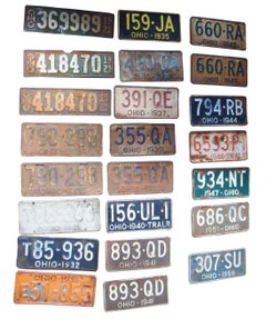 45 Antique Vintage Ohio License Plates Car Truck Trailer Auto Pair 1920s-1970s