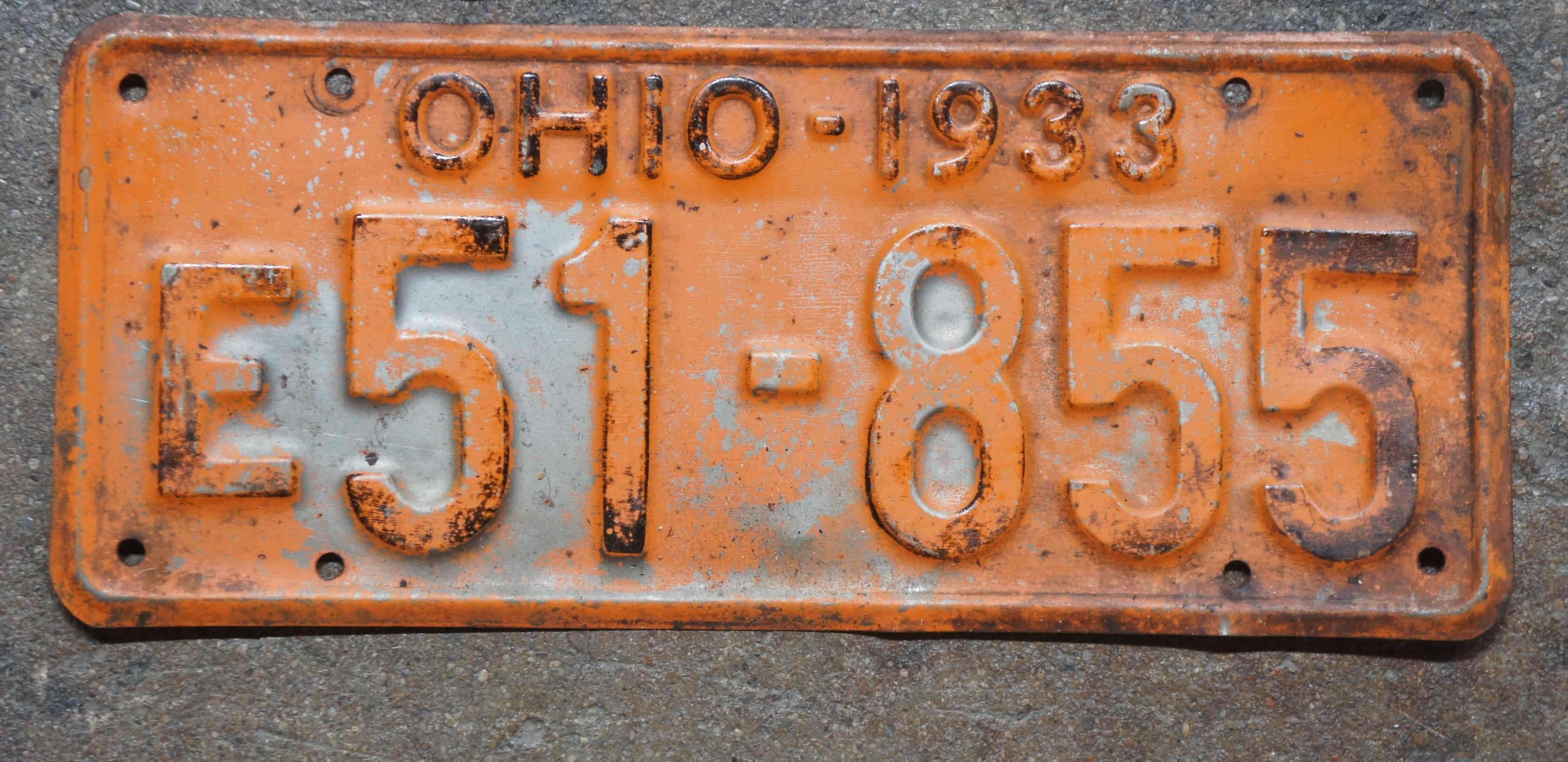 historical license plates ohio