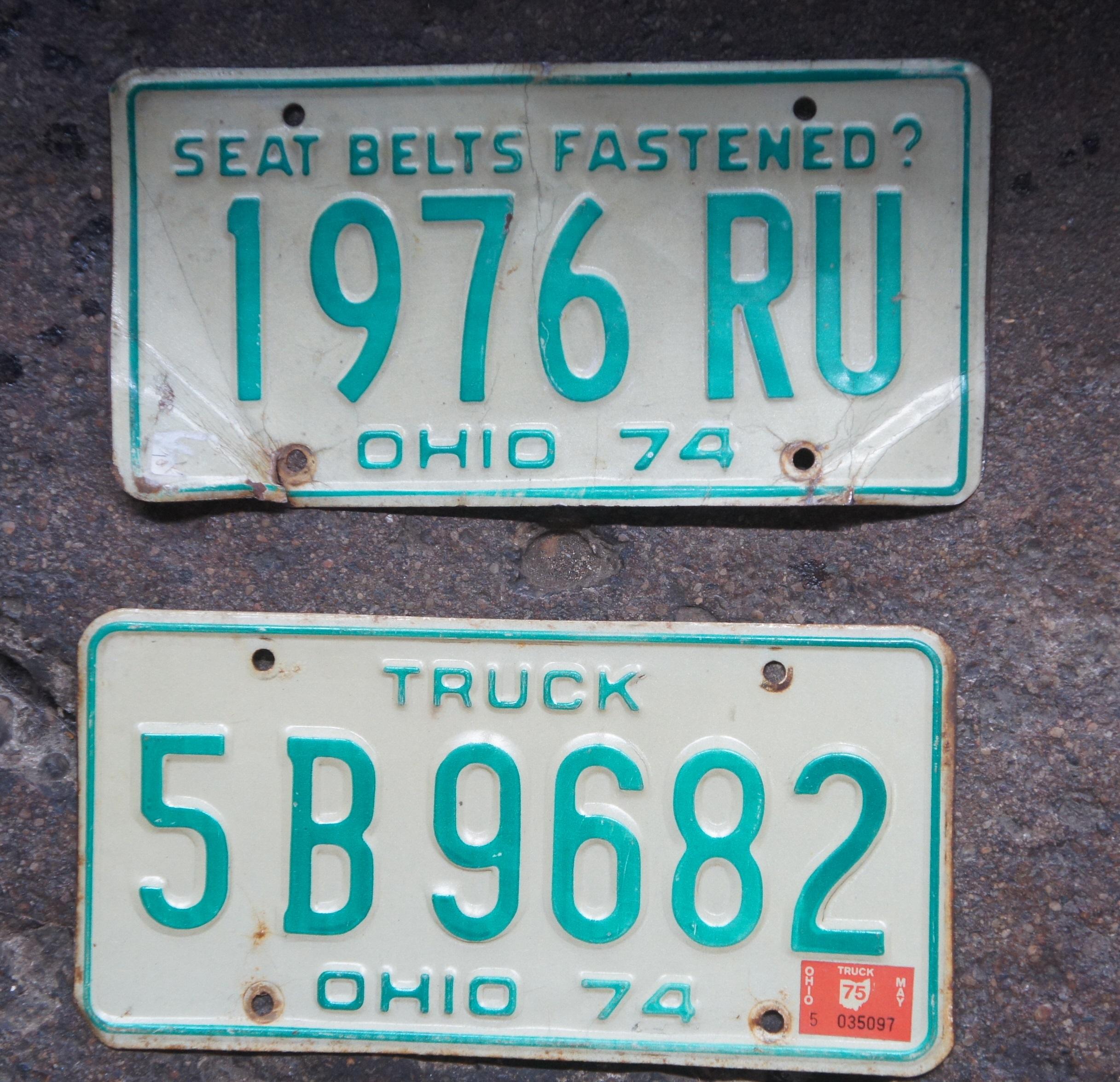 Metal 45 Antique Vintage Ohio License Plates Car Truck Trailer Auto Pair 1920s-1970s