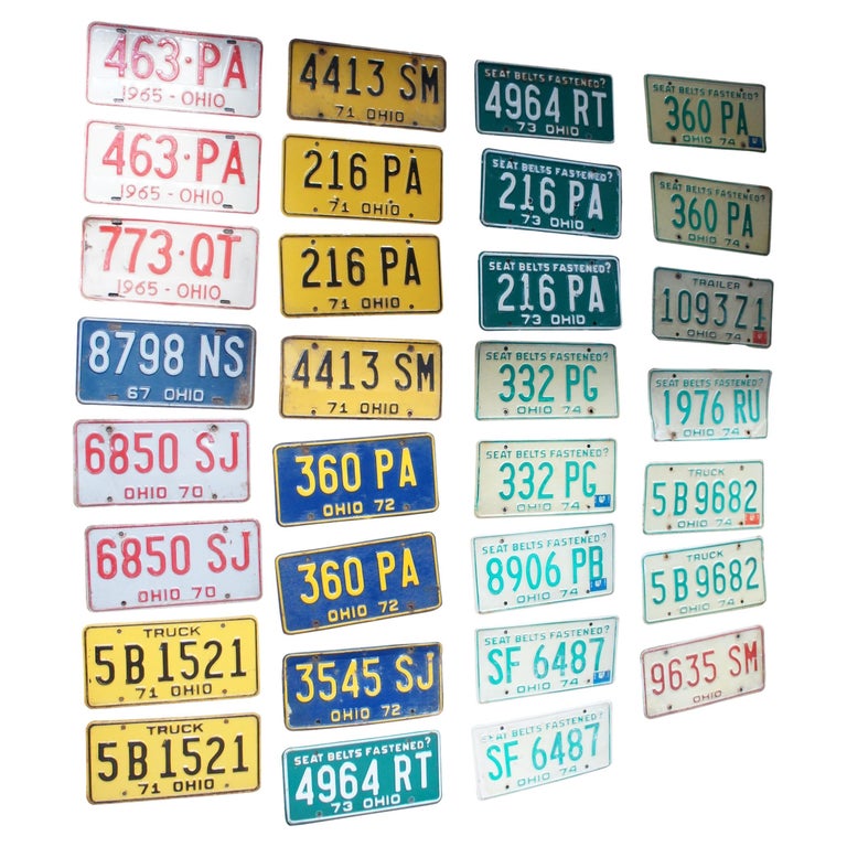 45 Antique Vintage Ohio License Plates Car Truck Trailer Auto Pair