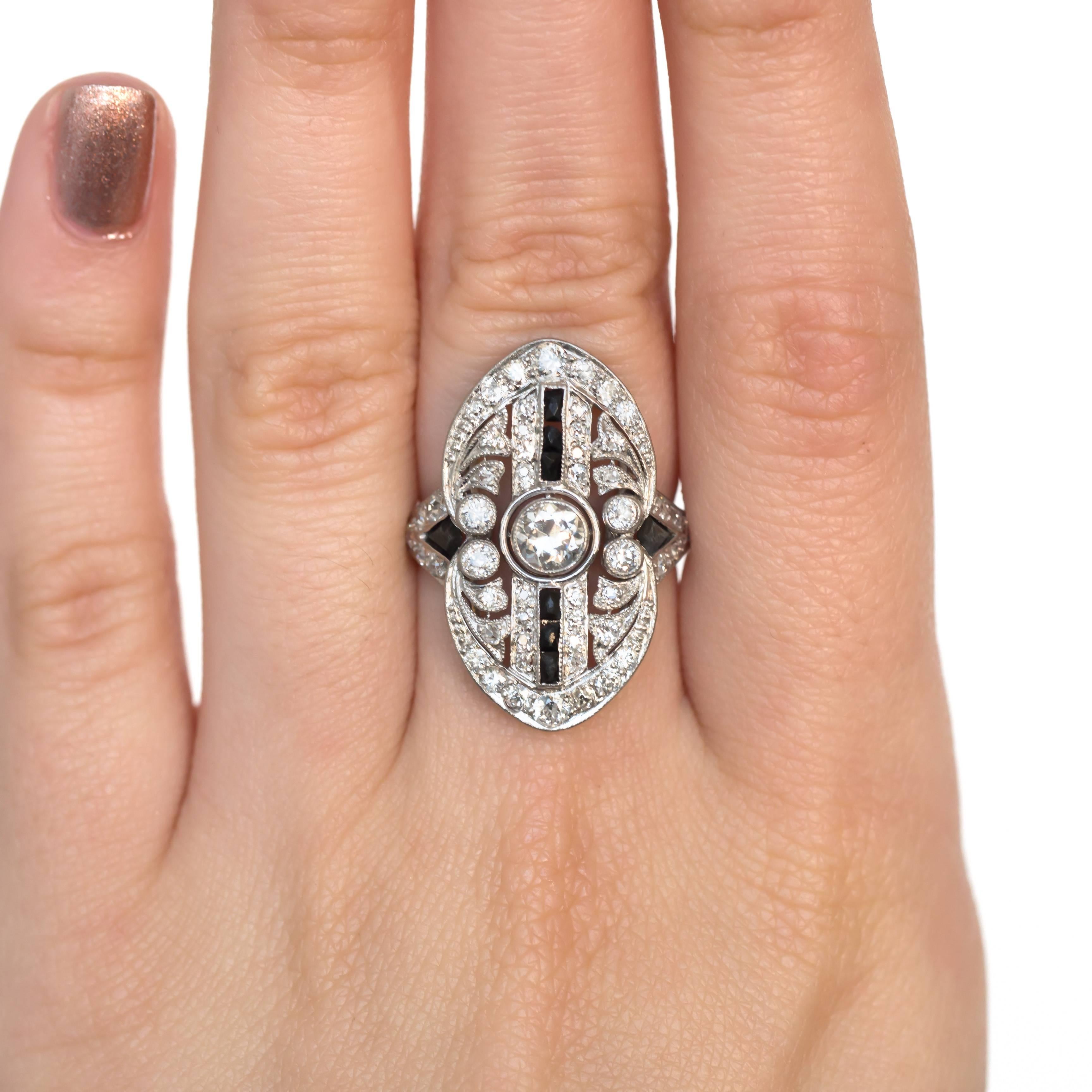 .45 Carat Diamond Platinum Engagement Ring In Excellent Condition In Atlanta, GA