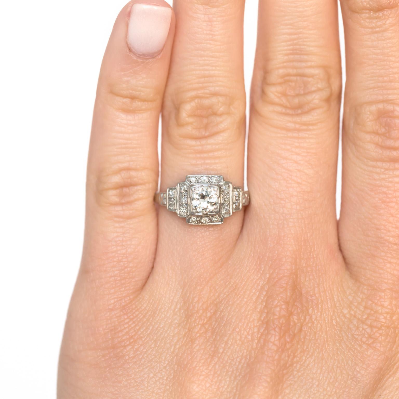 .45 Carat Diamond Platinum Engagement Ring In Good Condition In Atlanta, GA