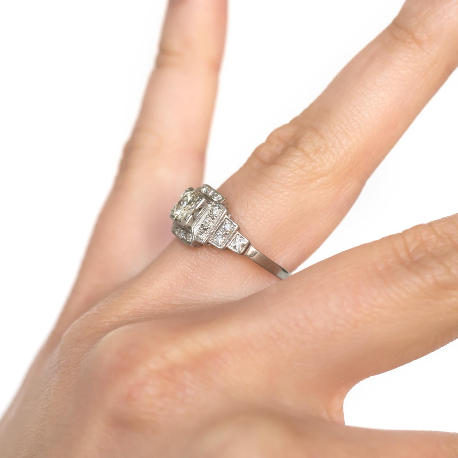Women's or Men's .45 Carat Diamond Platinum Engagement Ring