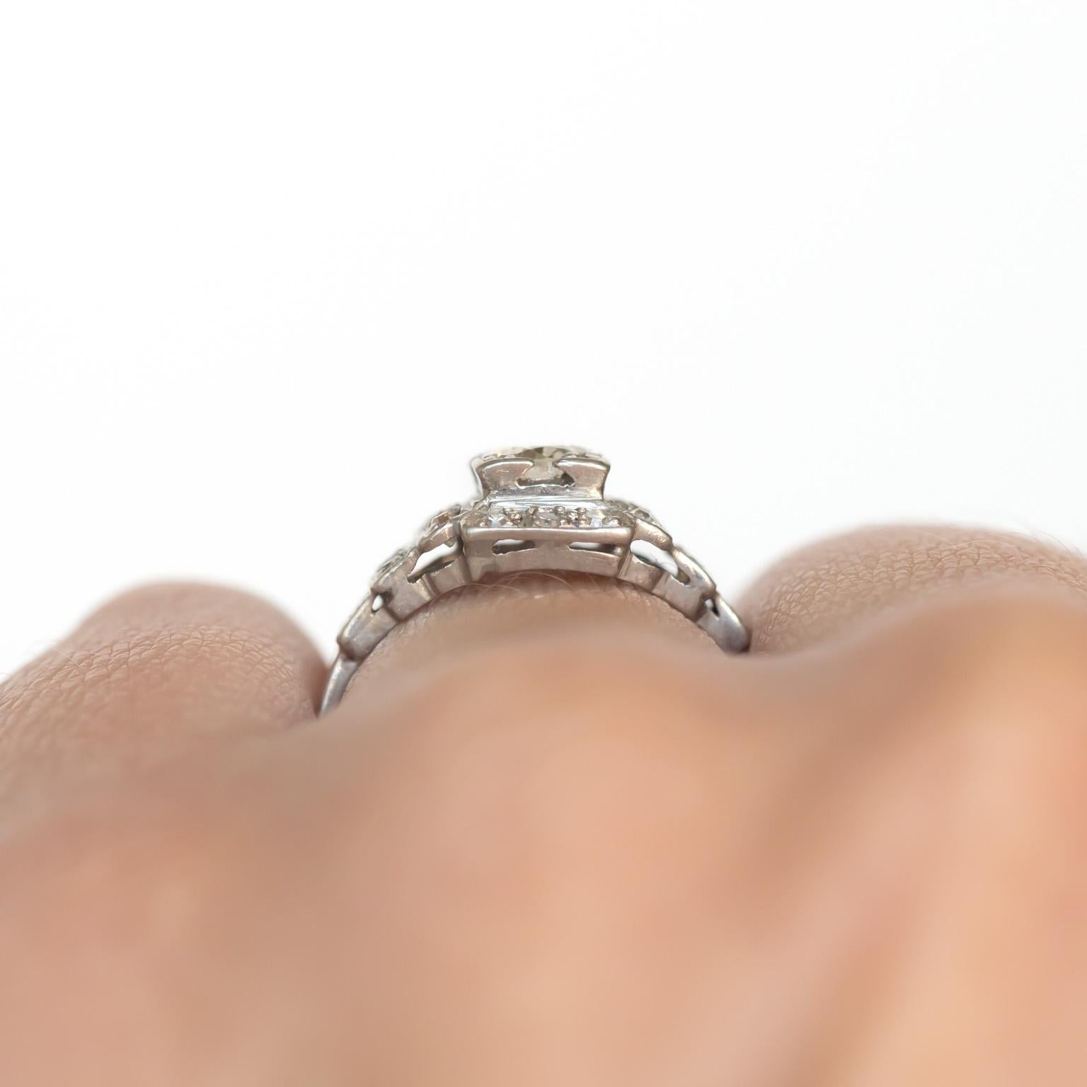 .45 Carat Diamond Platinum Engagement Ring 1