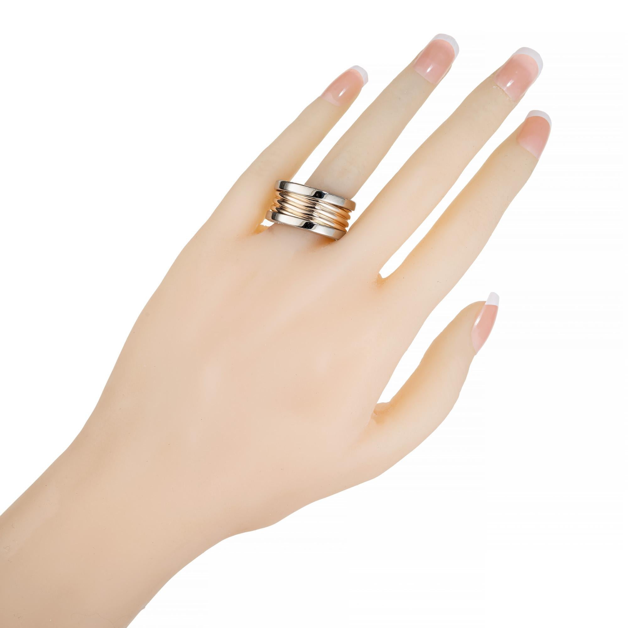 Anello a fascia in oro bianco rosa con diamante da .45 carati in vendita 2
