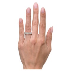 4.5 Carat Emerald Band 18K White Gold Quiet Power Collector-Grade