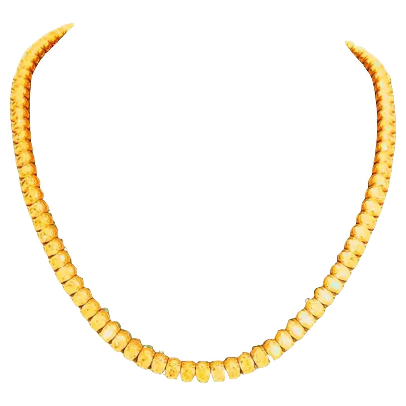Collar Riviera Diamante Amarillo Fantasía 45 Quilates en venta