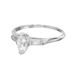 .45 Carat Marquise Diamond Platinum Three-Stone Engagement Ring