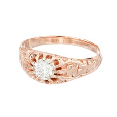 .45 Carat Old European Diamond Victorian Gold Engagement Ring