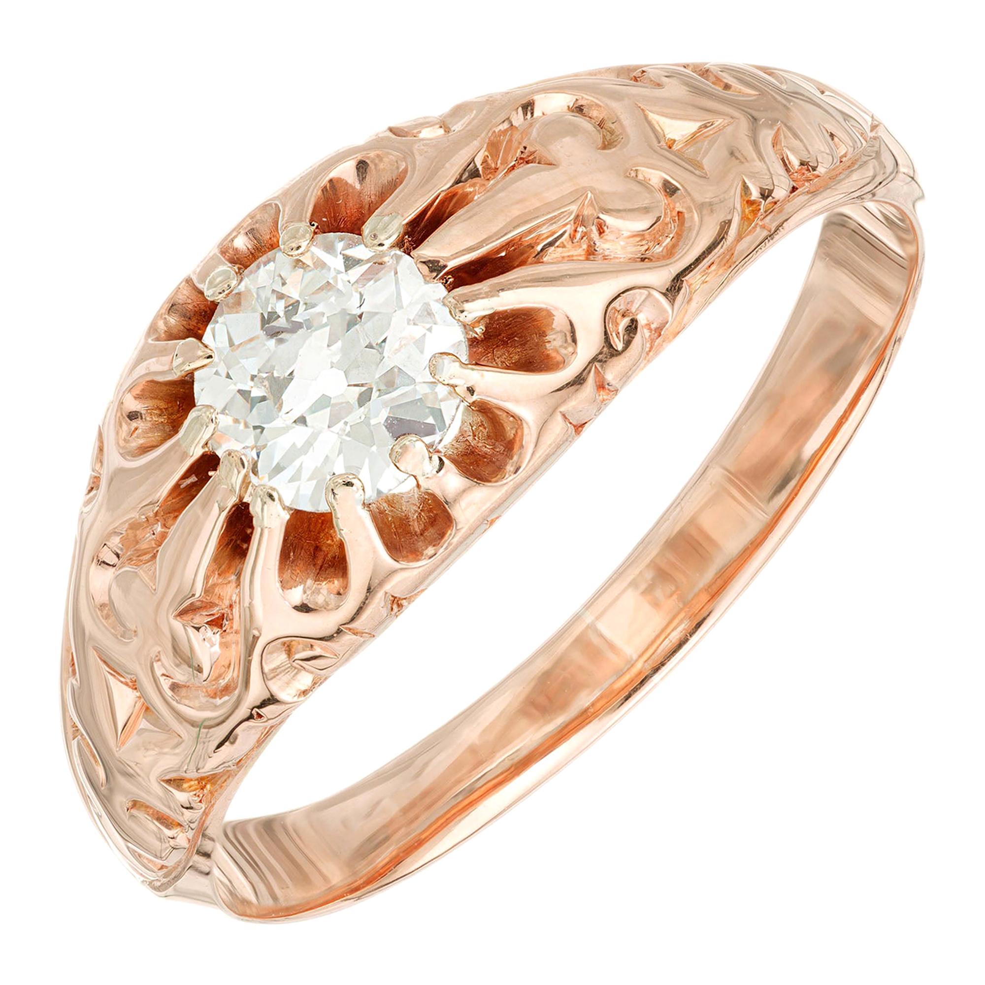 .45 Carat Old European Diamond Victorian Gold Engagement Ring