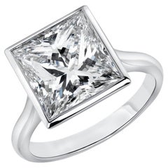 4.5 Carat Princess Statement  Modern Nobility Modern Classic Diamond Ring