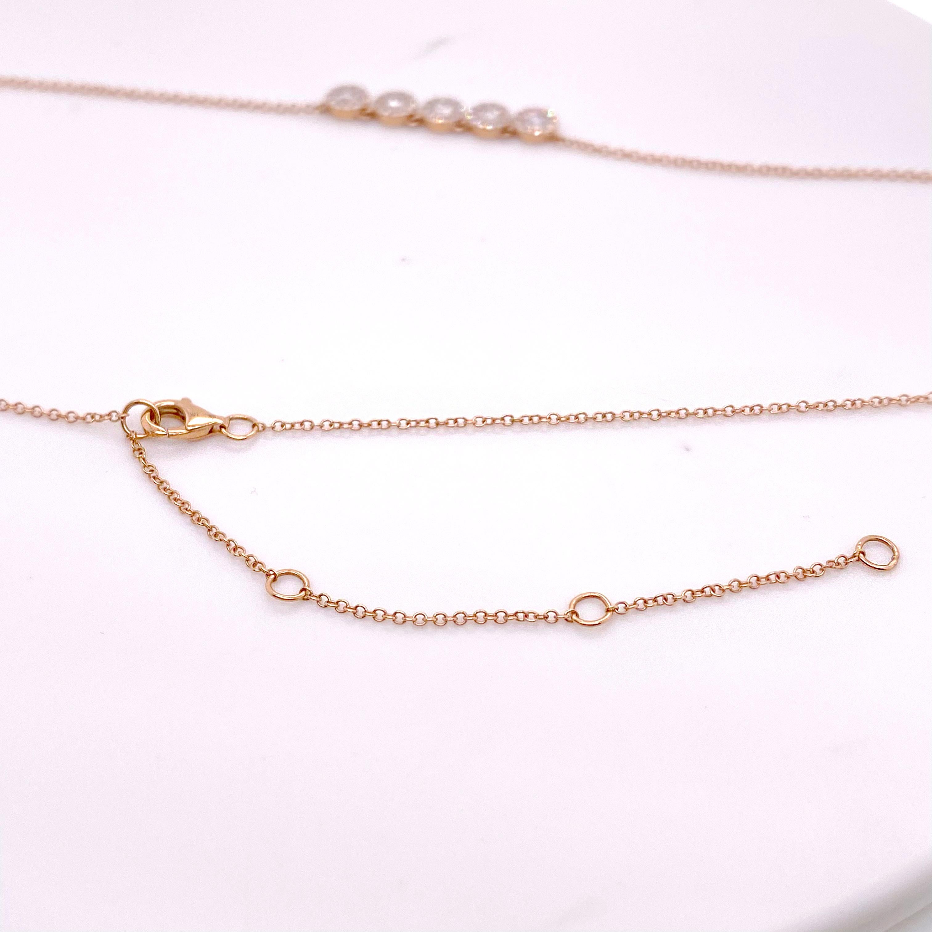 rose gold bridal necklace