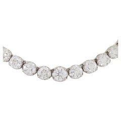 4.5 Carat Round Brilliant Cut Diamond Riviera Diamond Necklace