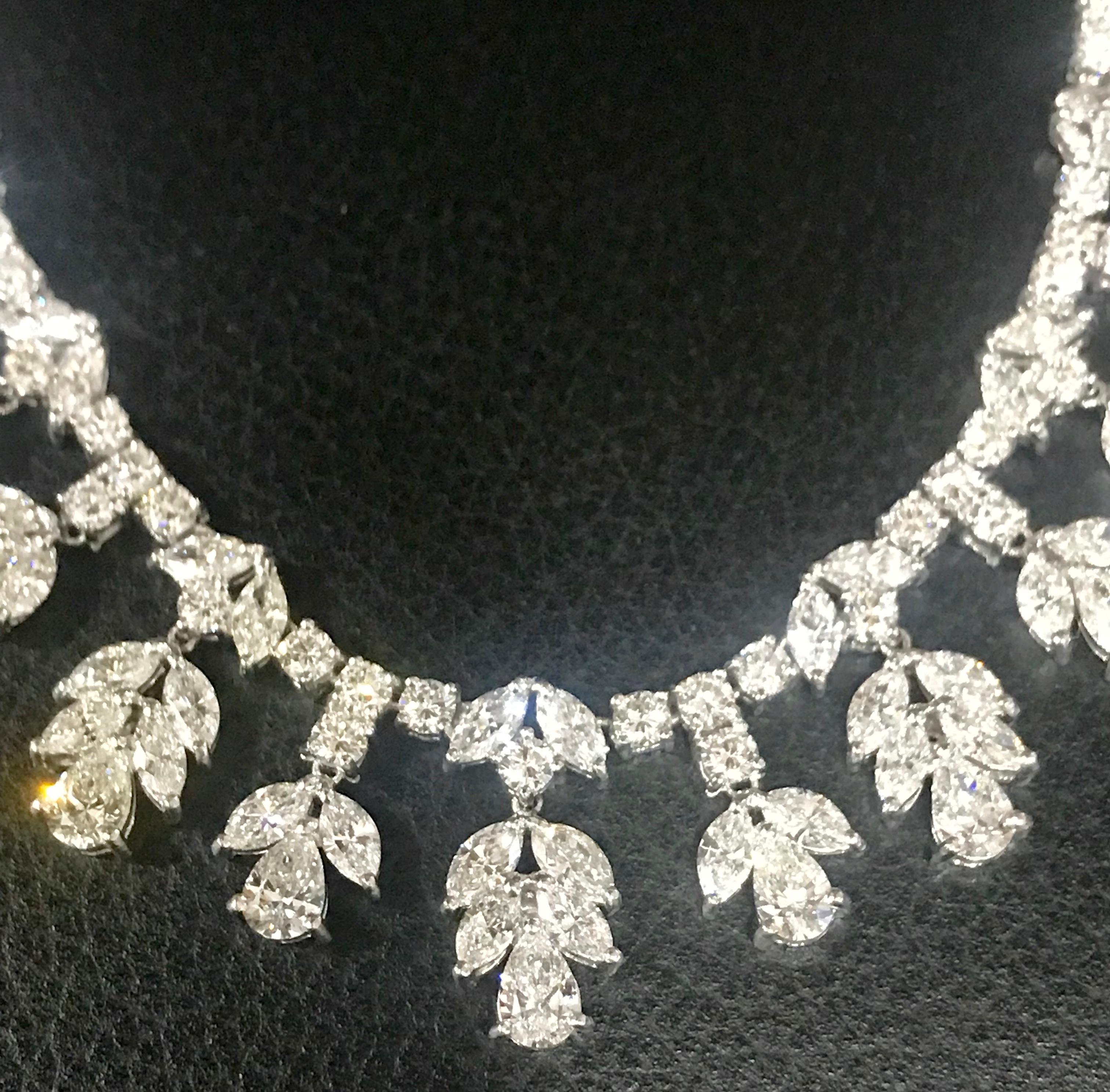 pear marquise diamond necklace