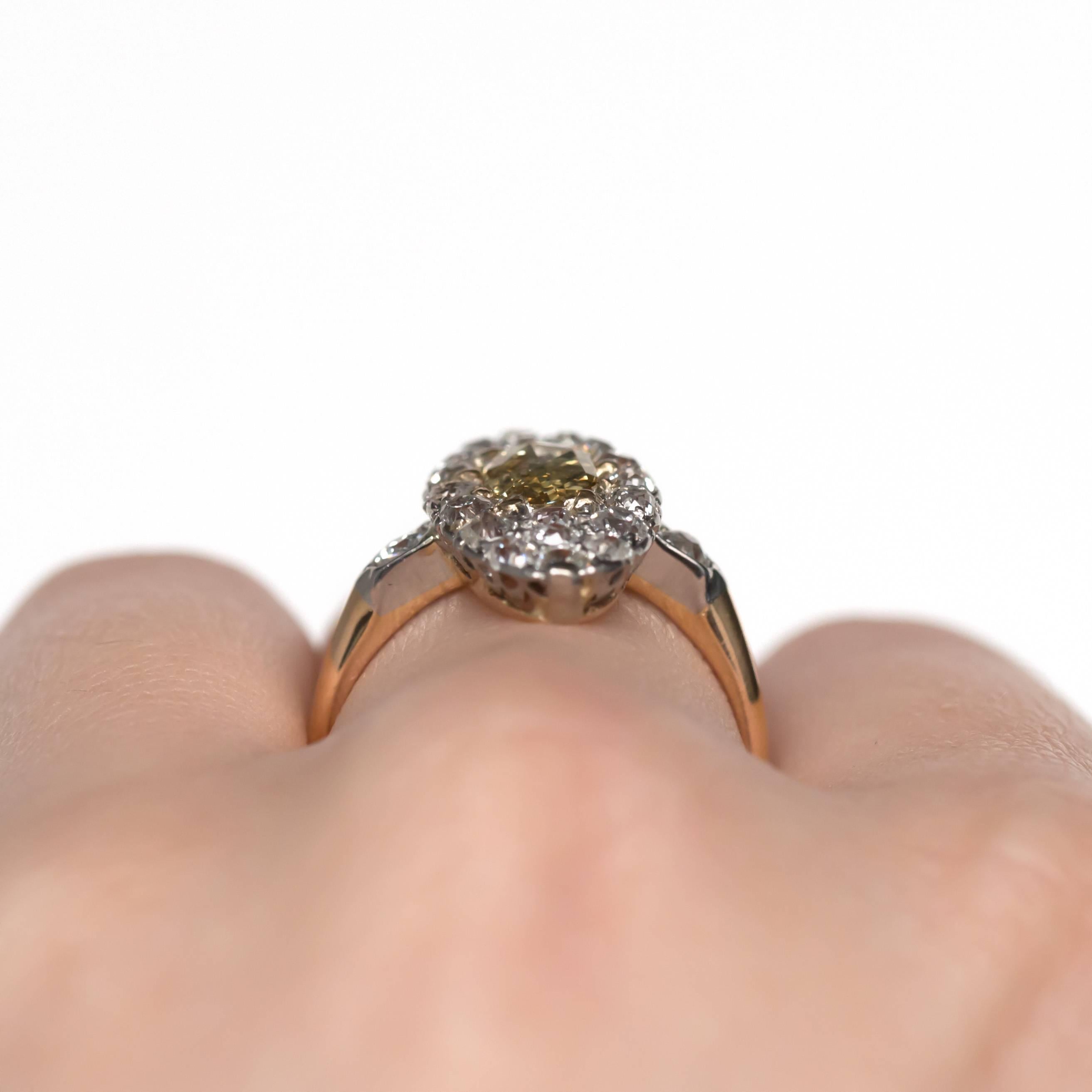 .45 Carat, Diamond Yellow Gold Engagement Ring 1