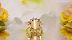 4.5 Carat Cats Eye Diamond Ring 'Chrysoberyl'