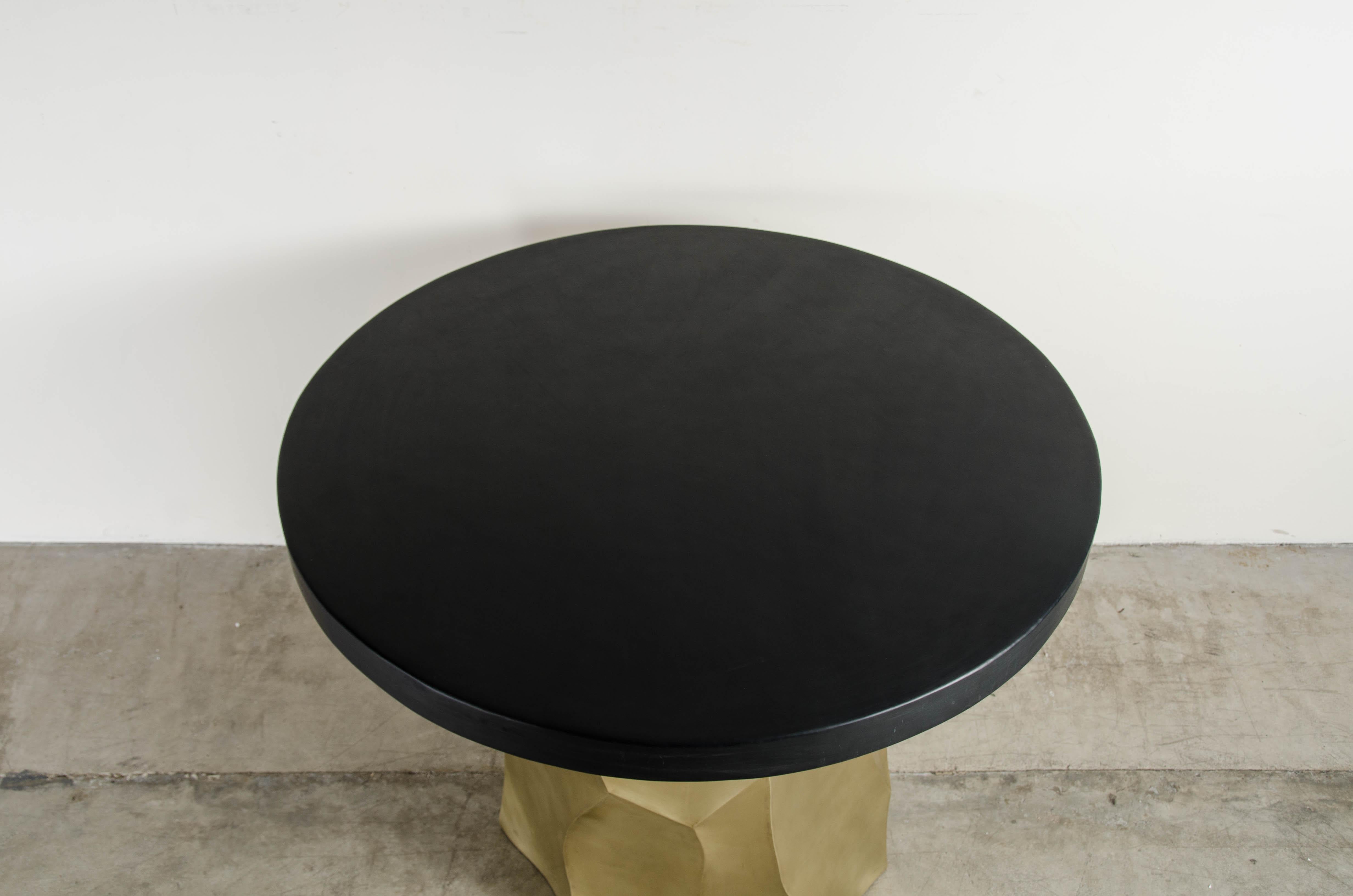 Metal Black Lacquer Entry Table Top by Robert Kuo, Limited Edition For Sale