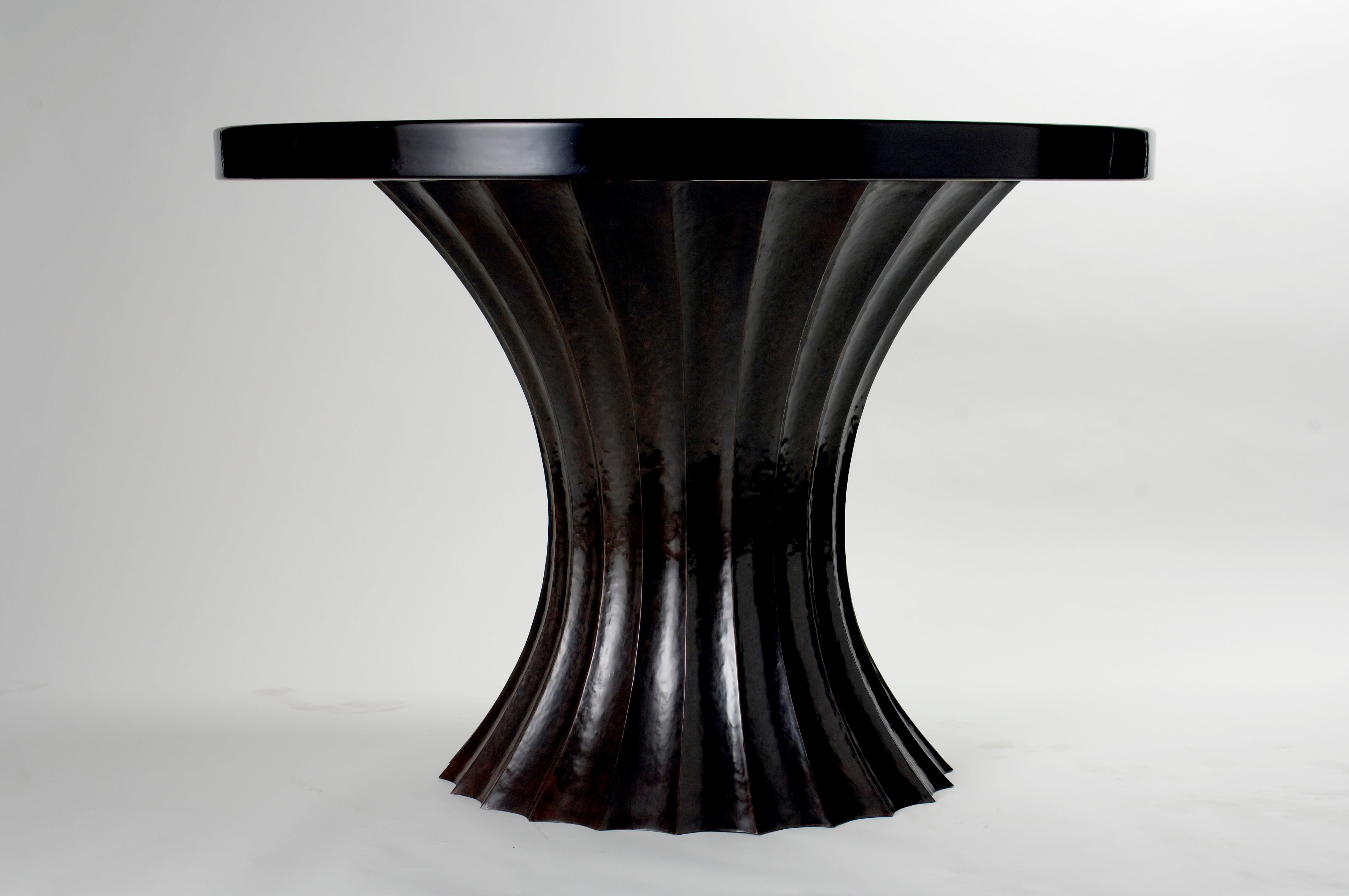 Black Lacquer Entry Table Top by Robert Kuo, Limited Edition For Sale 1