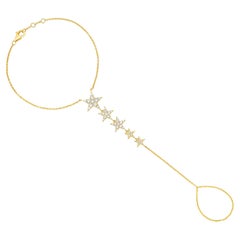 45 Diamanten Stern 14K Gold Handkette