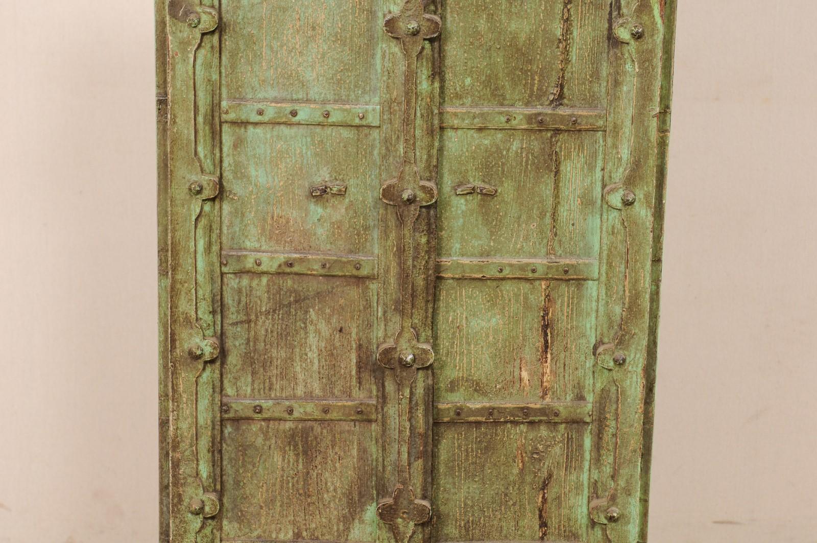 Turn of the Century Doors from India on Custom Stand In Good Condition In Atlanta, GA