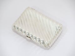 Sterling Silver Gilt Interior Antique English 1891 Wavy Cigarette Case