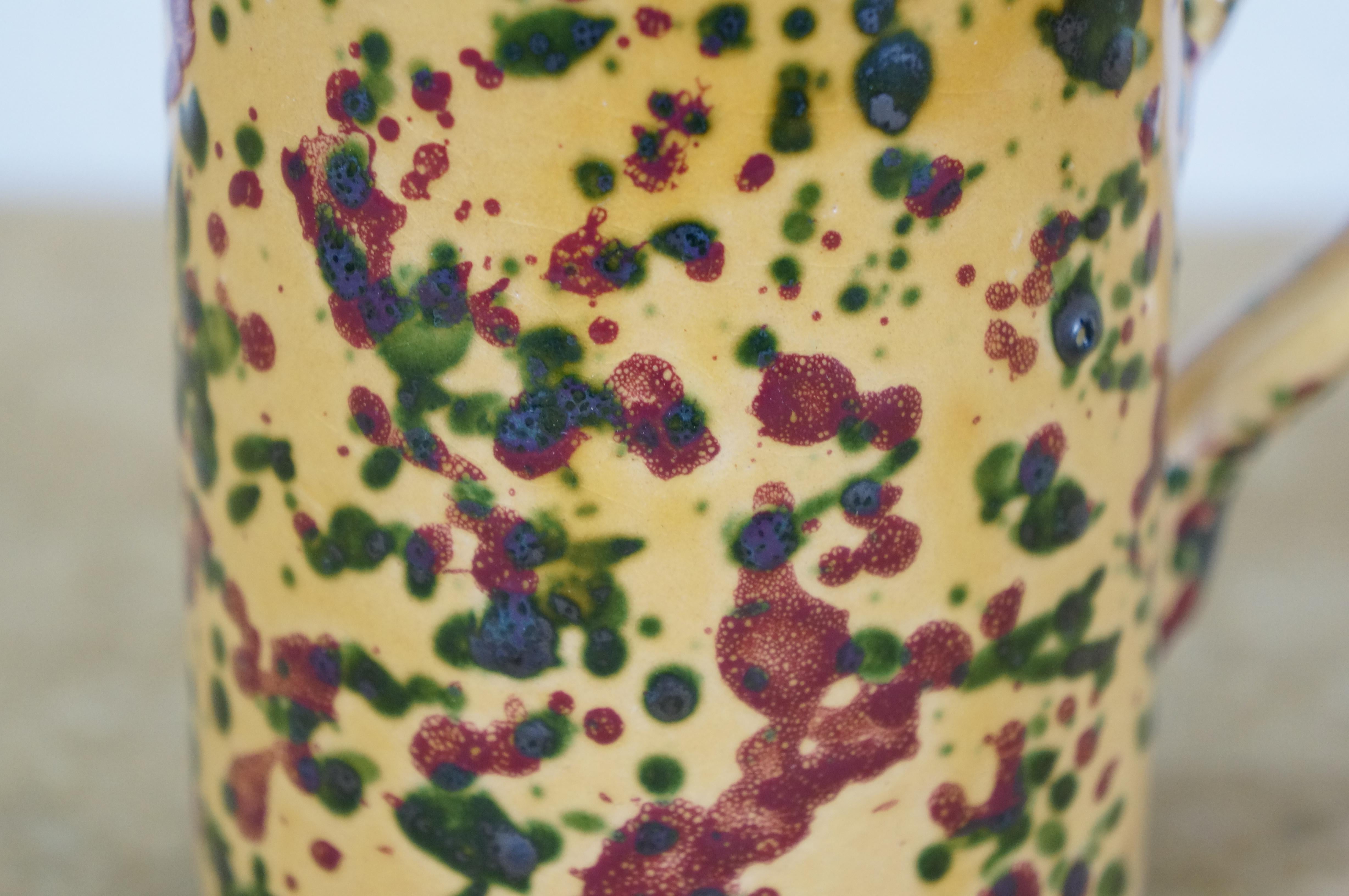 45 St. Italienisch Horchow Gelb Speckle Keramik Teller Tassen China im Angebot 7