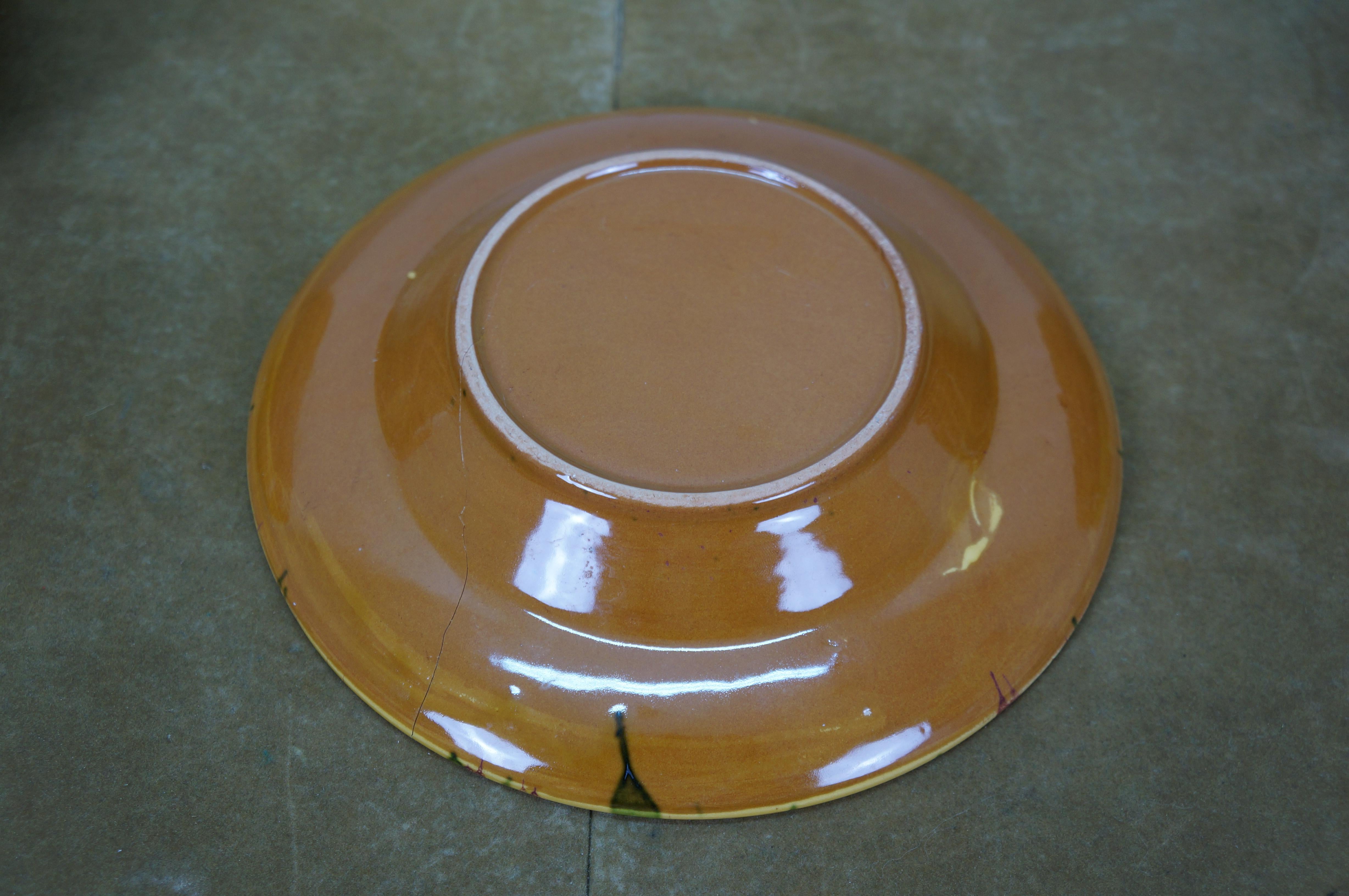 45 St. Italienisch Horchow Gelb Speckle Keramik Teller Tassen China im Angebot 3