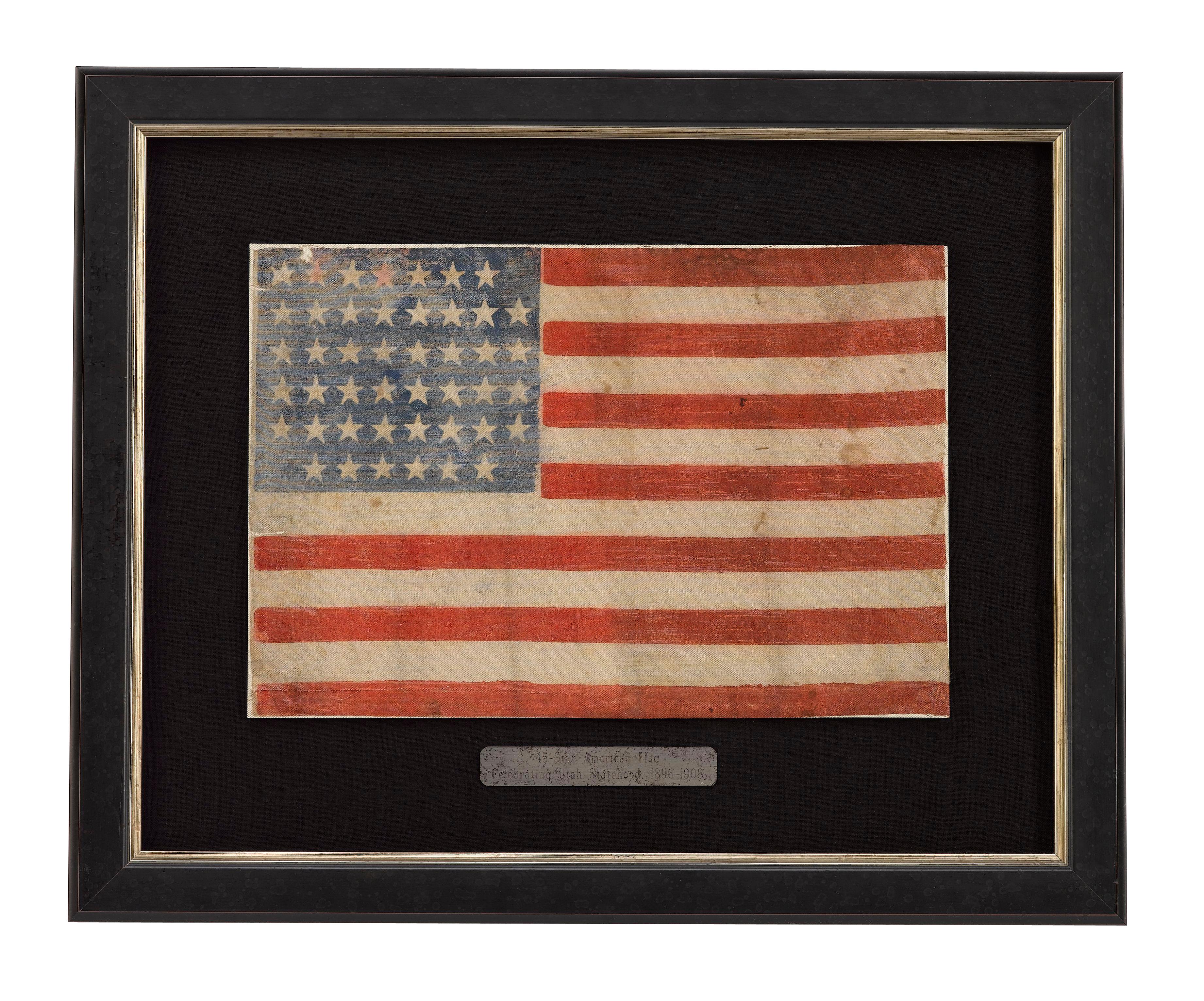 45-Star American Flag, Printed on Cotton, Celebrating Utah Statehood, 1896-1908 For Sale 4
