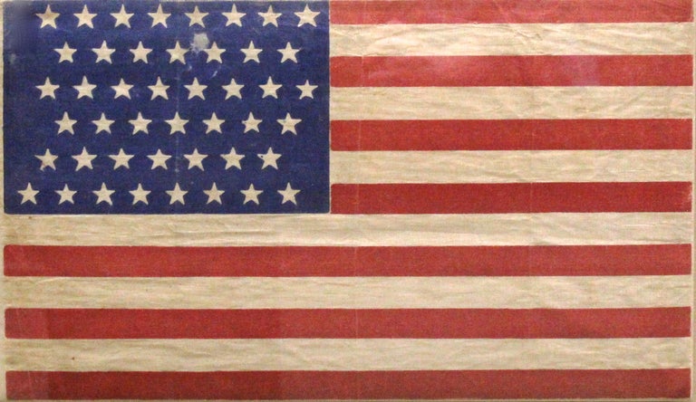 45-Star American Flag Printed on Polished Cotton In Good Condition For Sale In Colorado Springs, CO