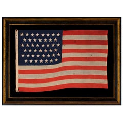 45 Star Antique American Flag, Small Scale, Utah Statehood, circa 1896-1907