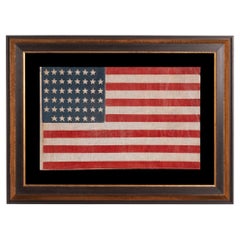 45 Star Antique American Flag, Stars Arranged in a Notched Position, ca 1896