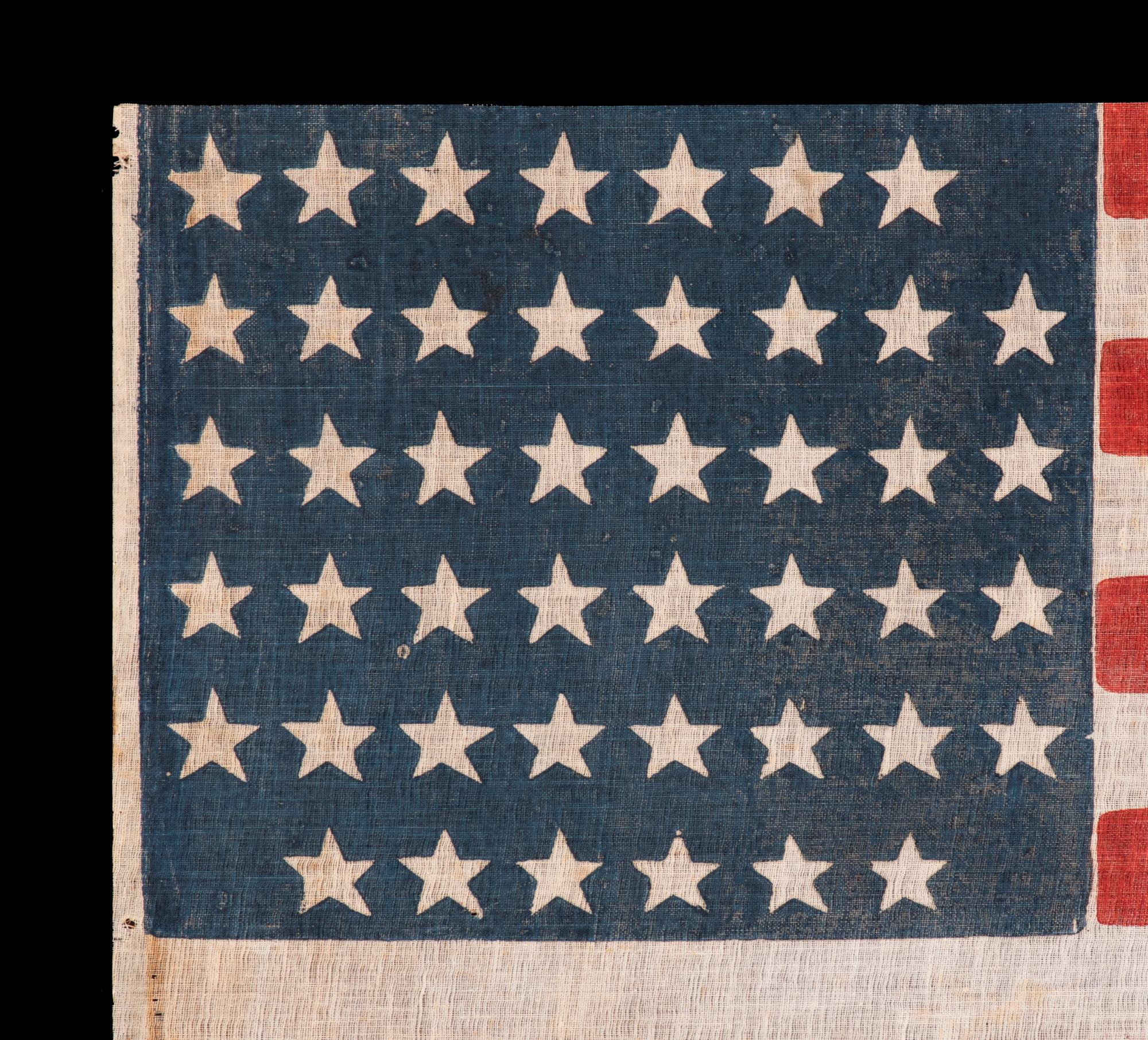 45 Star Antique American Flag, Utah Statehood, Ca 1896-1908 In Good Condition For Sale In York County, PA