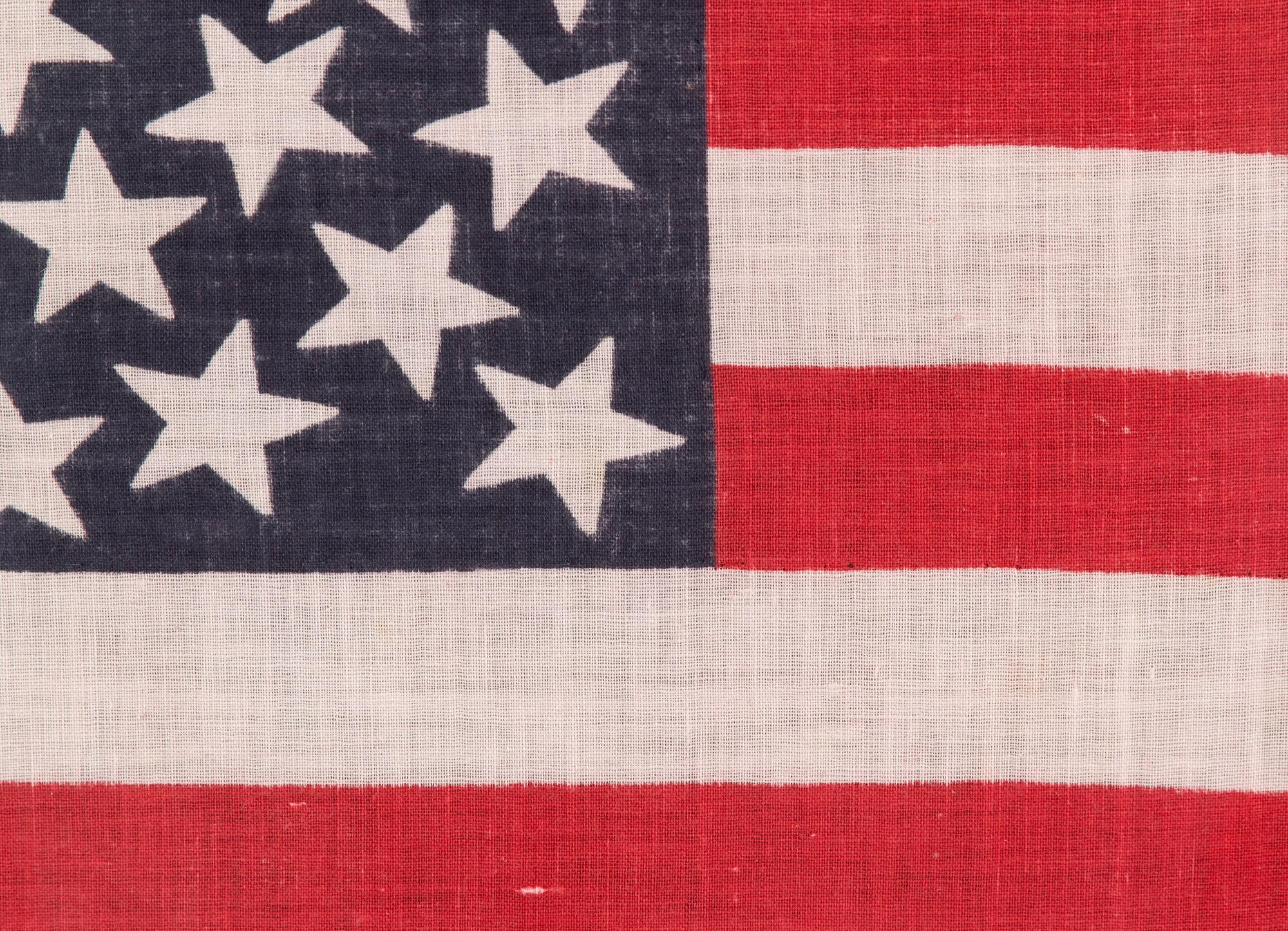 Bandera de desfile americana antigua de 45 estrellas, del estado de Utah, hacia 1896-1908 Estadounidense en venta
