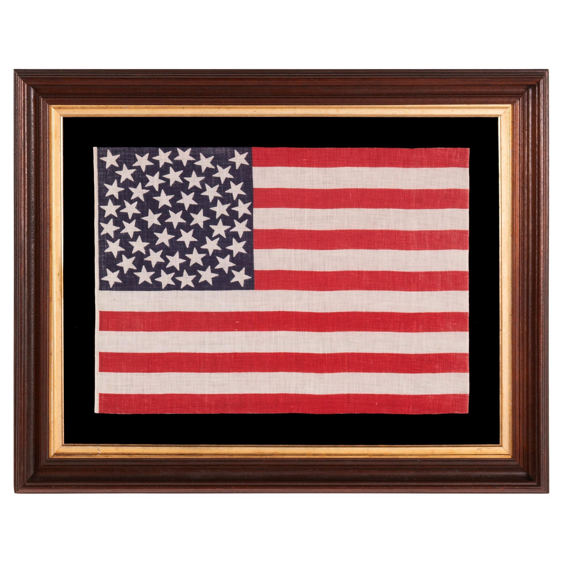45 Star Antique American Parade Flag, Utah Statehood, circa 1896-1908