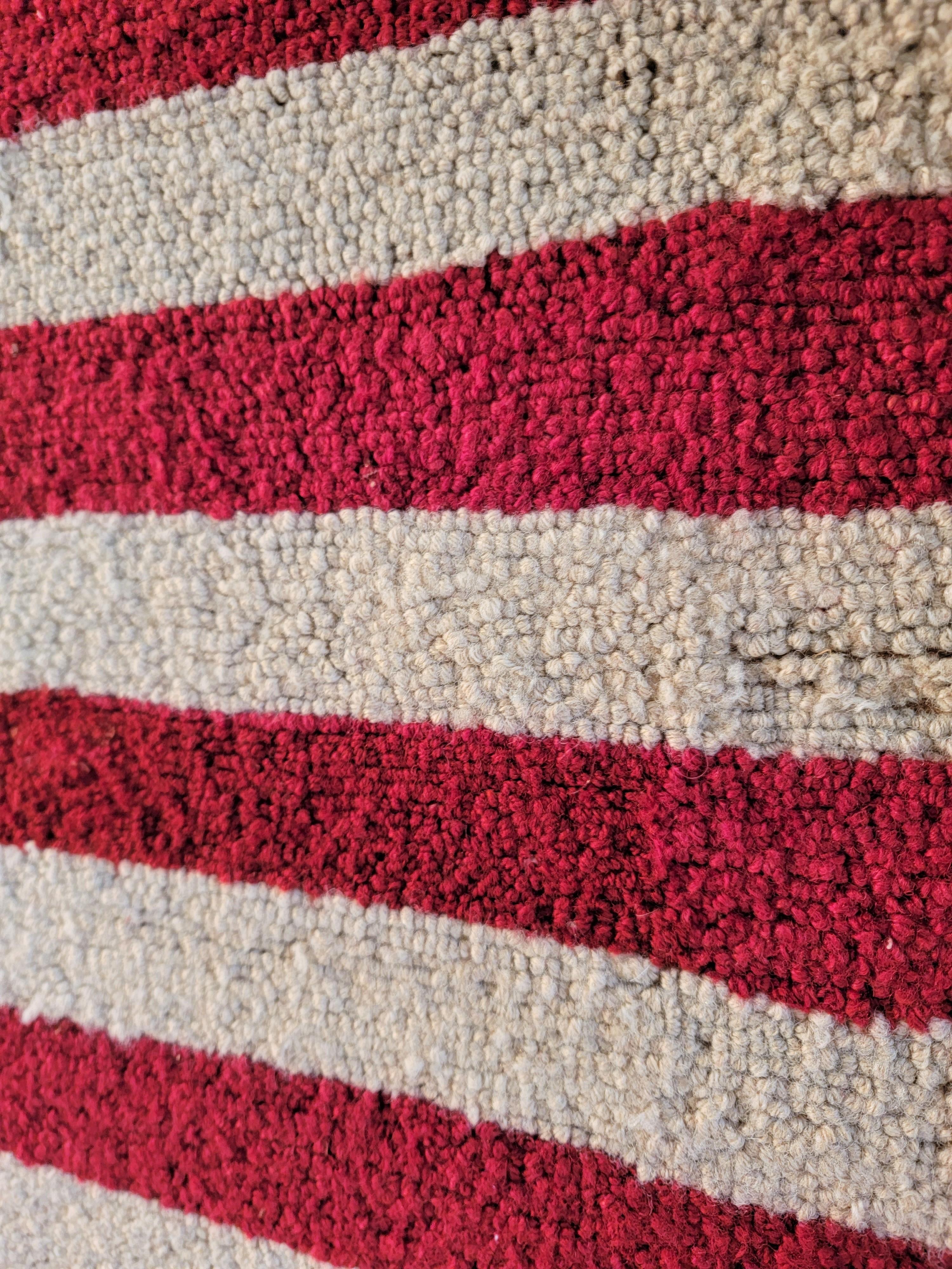 45 Hand hooked  Star flag became is born from the the Official flag of the United States when on July 4th, 1896 Utah was honored by being added and recognized as the newest state in the American Union.

This hand hooked  flag rug is mounted on a