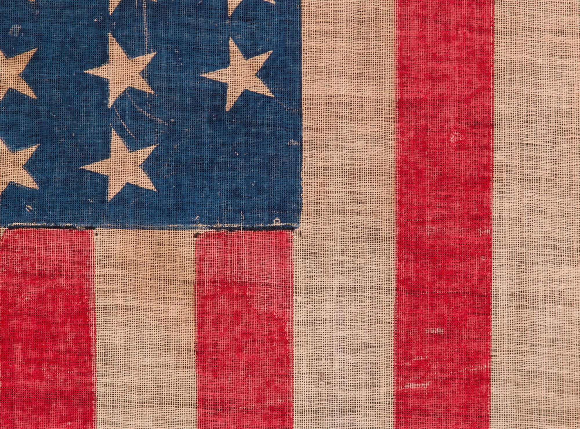 45 Stars Antique American Parade Flag, Utah Statehood, ca 1896-1908 In Good Condition For Sale In York County, PA