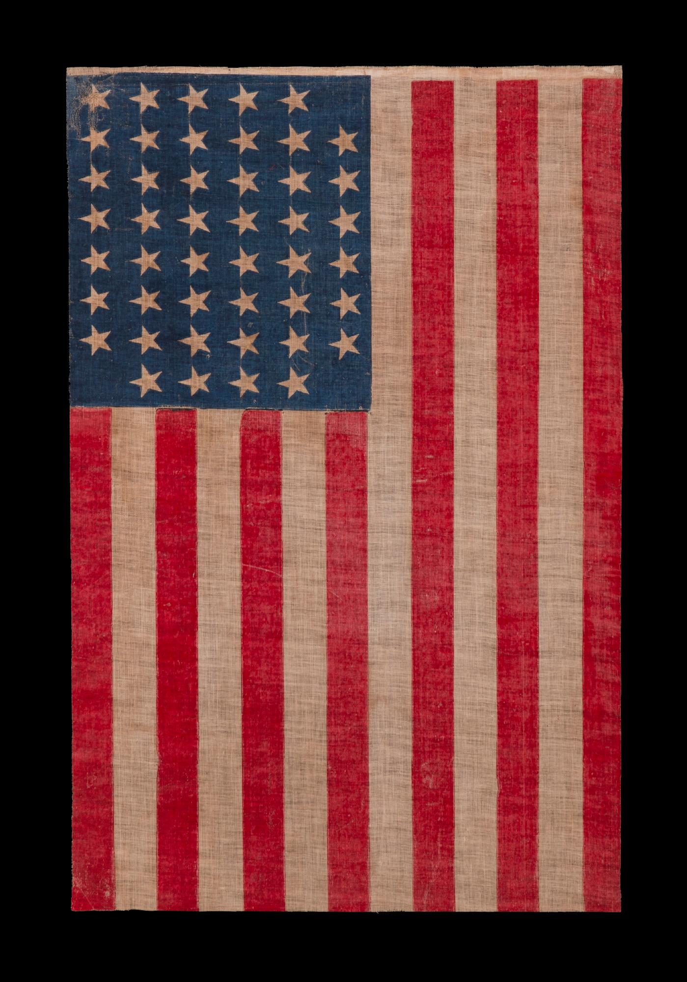 Late 19th Century 45 Stars Antique American Parade Flag, Utah Statehood, ca 1896-1908 For Sale