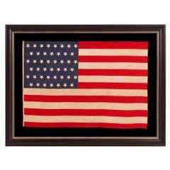45 Upside-Down Star on An Antique American Flag, Utah State, ca 1896-1908