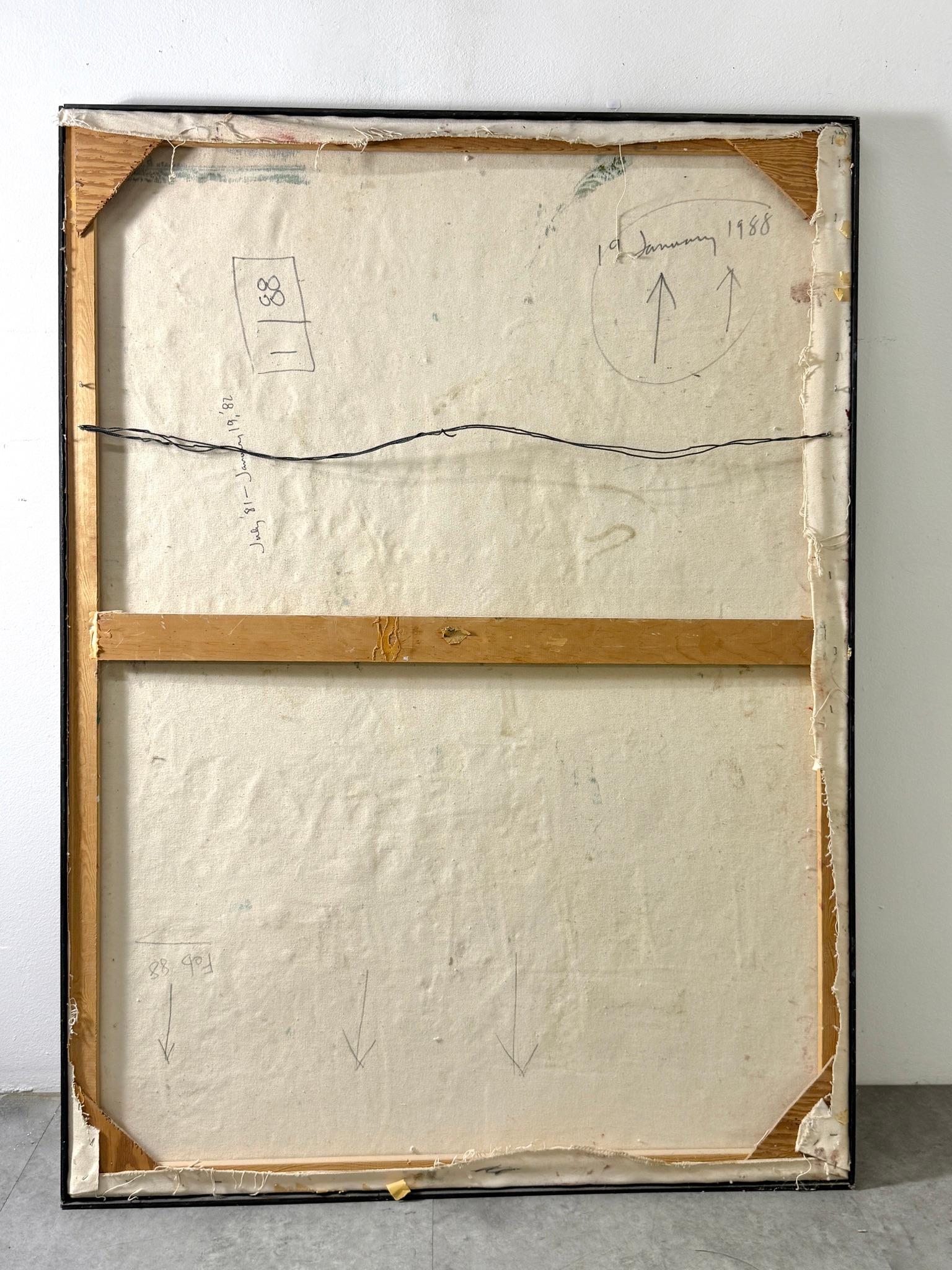 45 x 61 Abstrakte Original Mixed Media Ölgemälde auf Leinwand von Nathan Caplan im Angebot 7