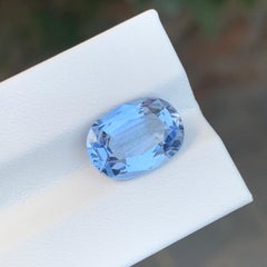 4,50 Carati Adorabile gemma sfaccettata di forma ovale di acquamarina Goshenite