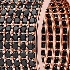 4.50 Carat Black Diamond Micro Pave Eternity Band in 14 Karat Rose Gold
