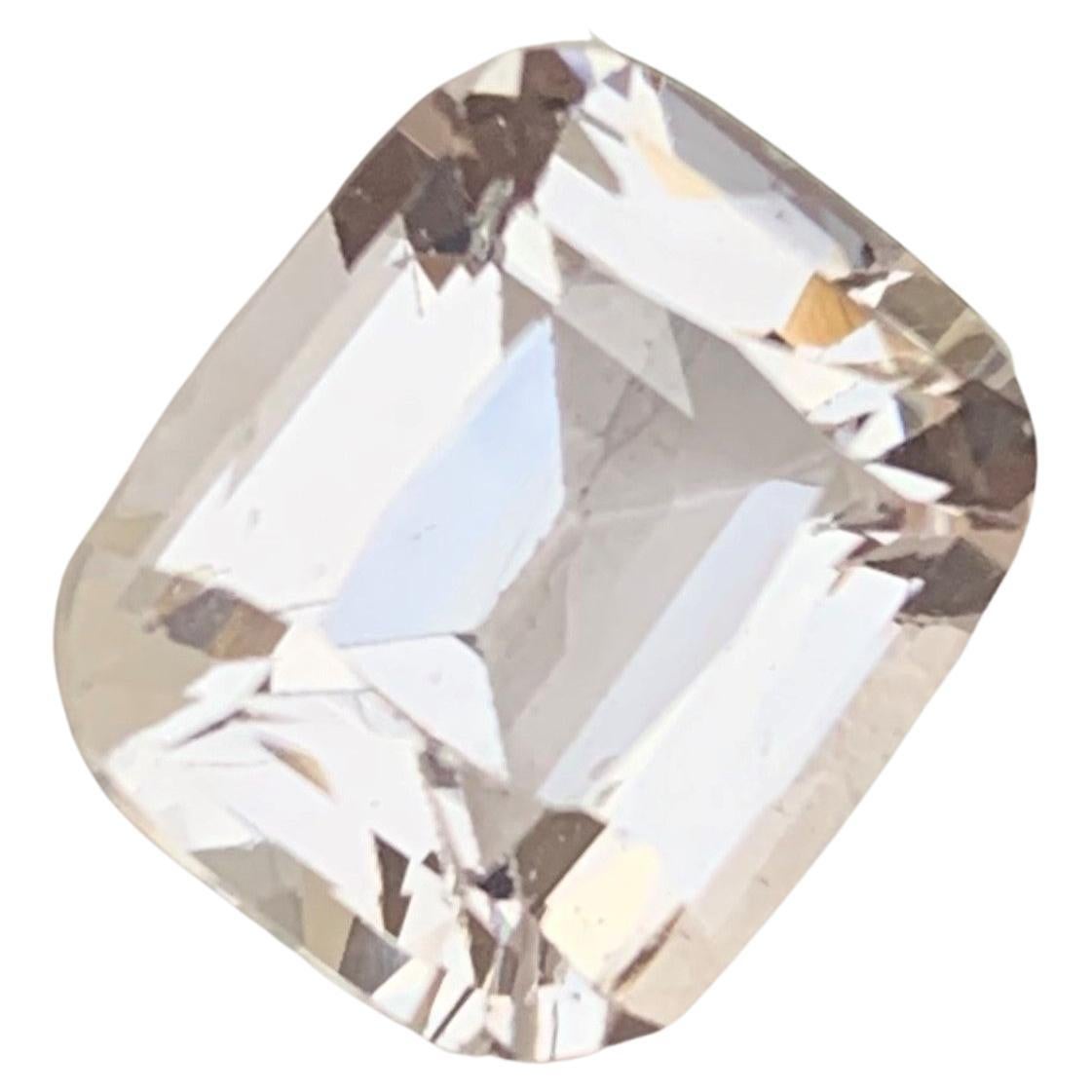 4.50 Carat Colorless Faceted Morganite Gem Available For Jewelry Making For Sale