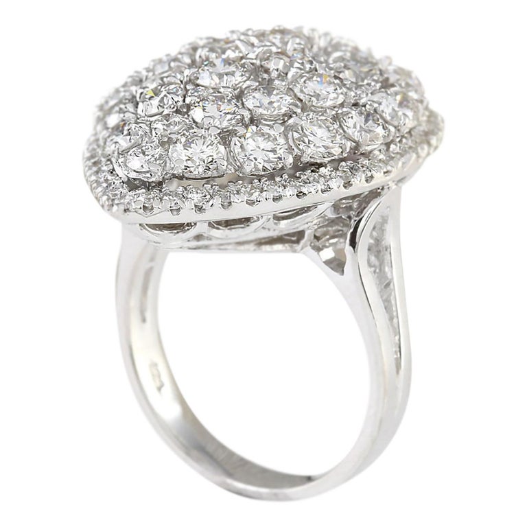4.50 Carat Diamond 18 Karat White Gold Ring For Sale (Free Shipping) at ...